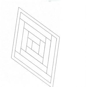 Losanges en Log Cabin 3"3/4